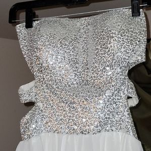 White sequins dress